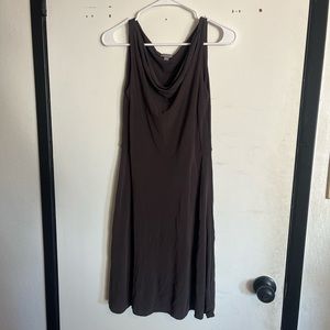 Ann Taylor Gray Halter Midi Sundress